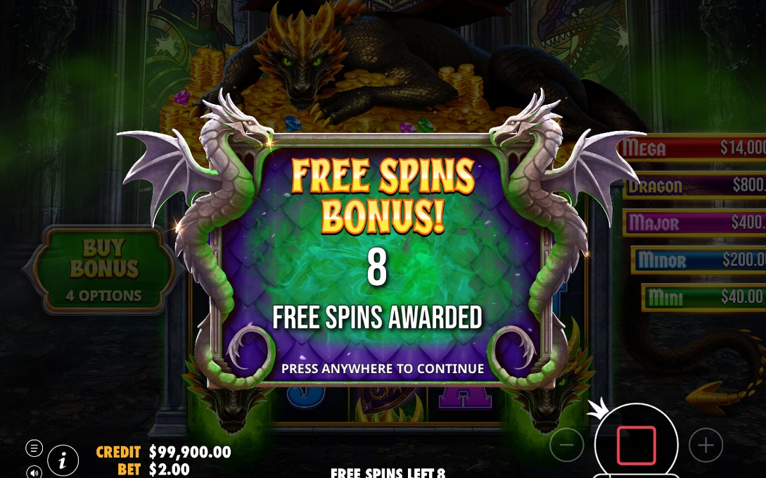Reels 2, 3 and 4 spinning together in Free Spins