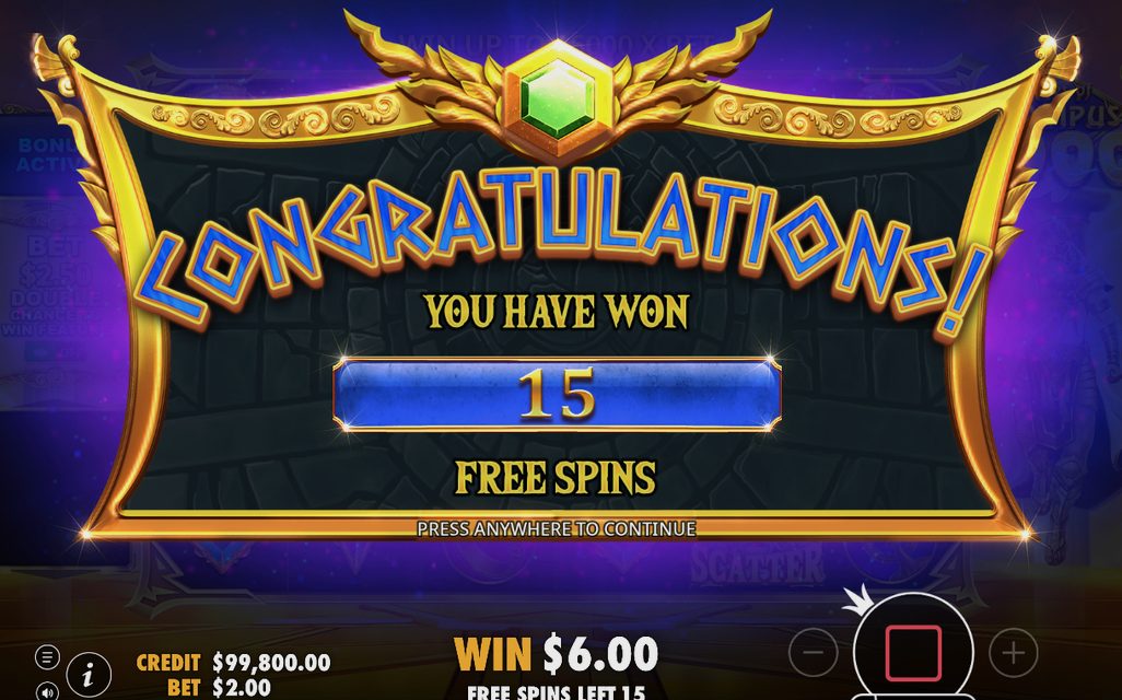 Free Spins grid with the total multiplier building up